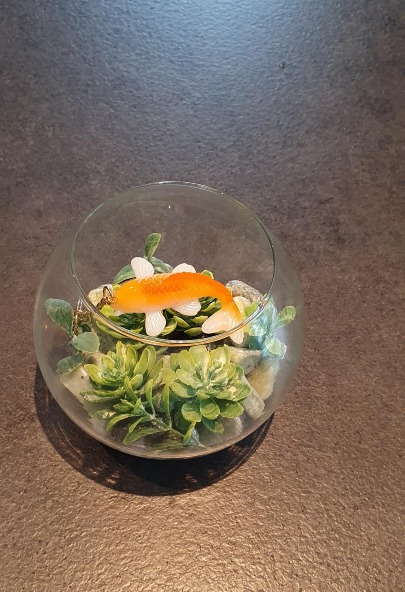 Porte-clés Carpe Koï Orange et Blanche