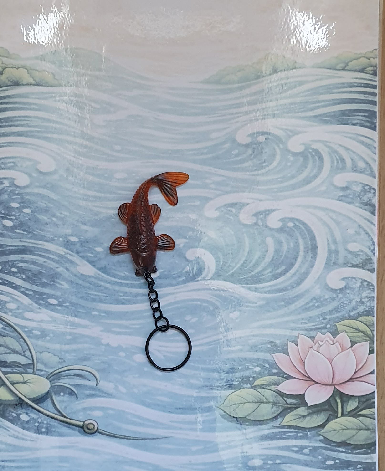 Porte-clé carpe koï Orange taches noires