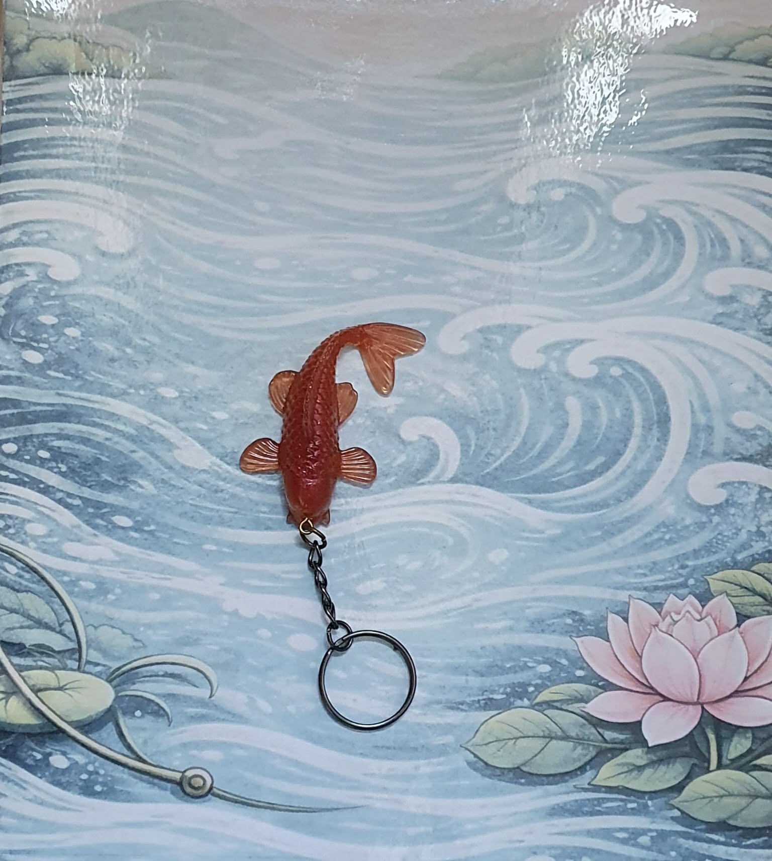 Porte-clés Carpe Koï Orange Champagne
