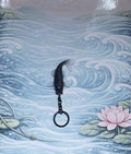 Porte-clés Carpe Koï noire et blanche