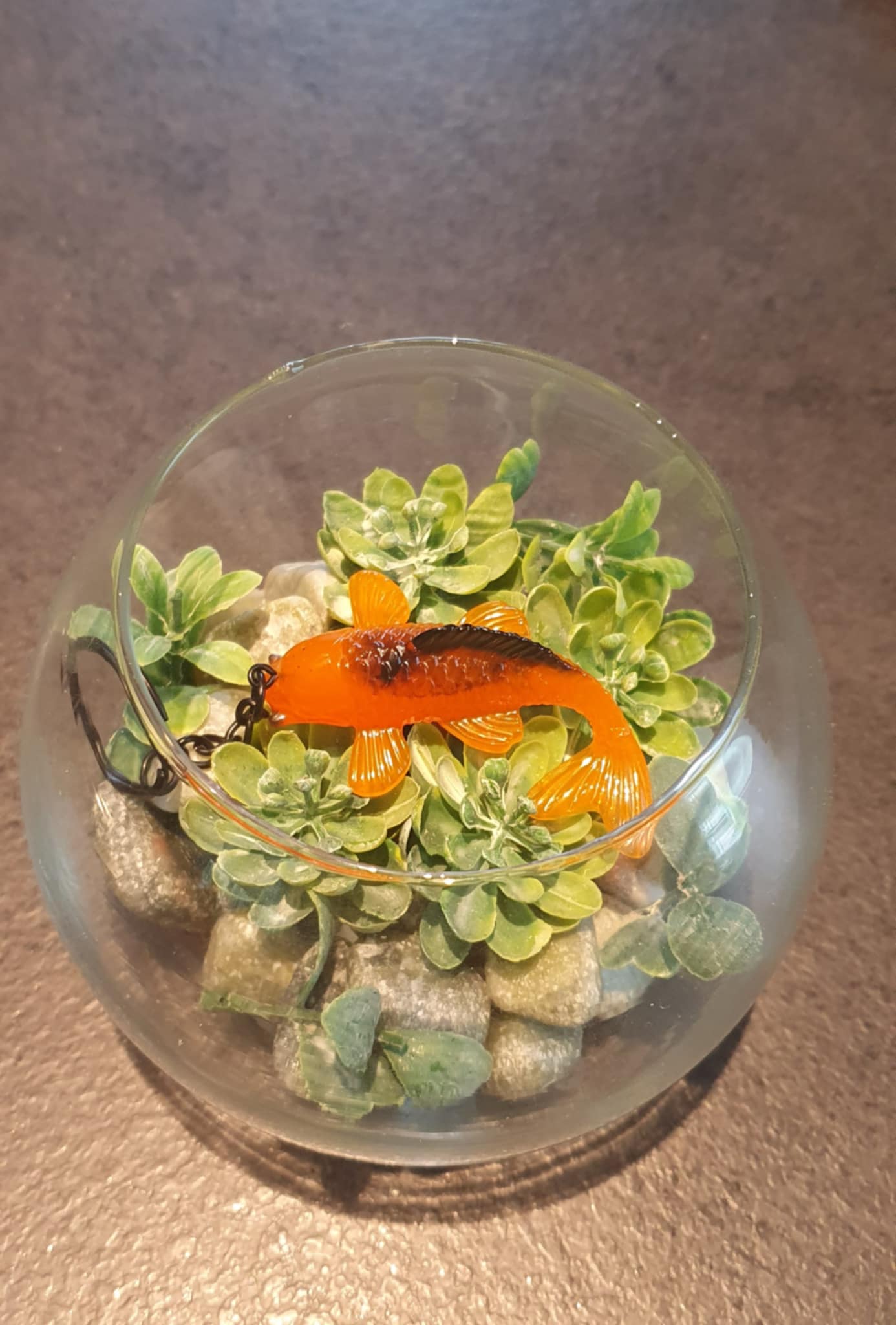 Porte-clé Carpe koï Orange et Noire