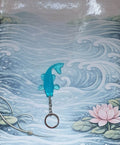 Porte-clé carpe koï turquoise