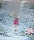Porte-clés Original Rose et pailletés
