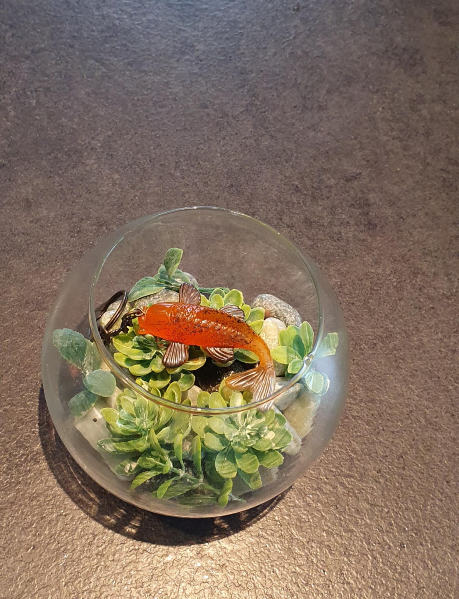 Porte-clés Carpe Koï Orange avec Eclat de Noire