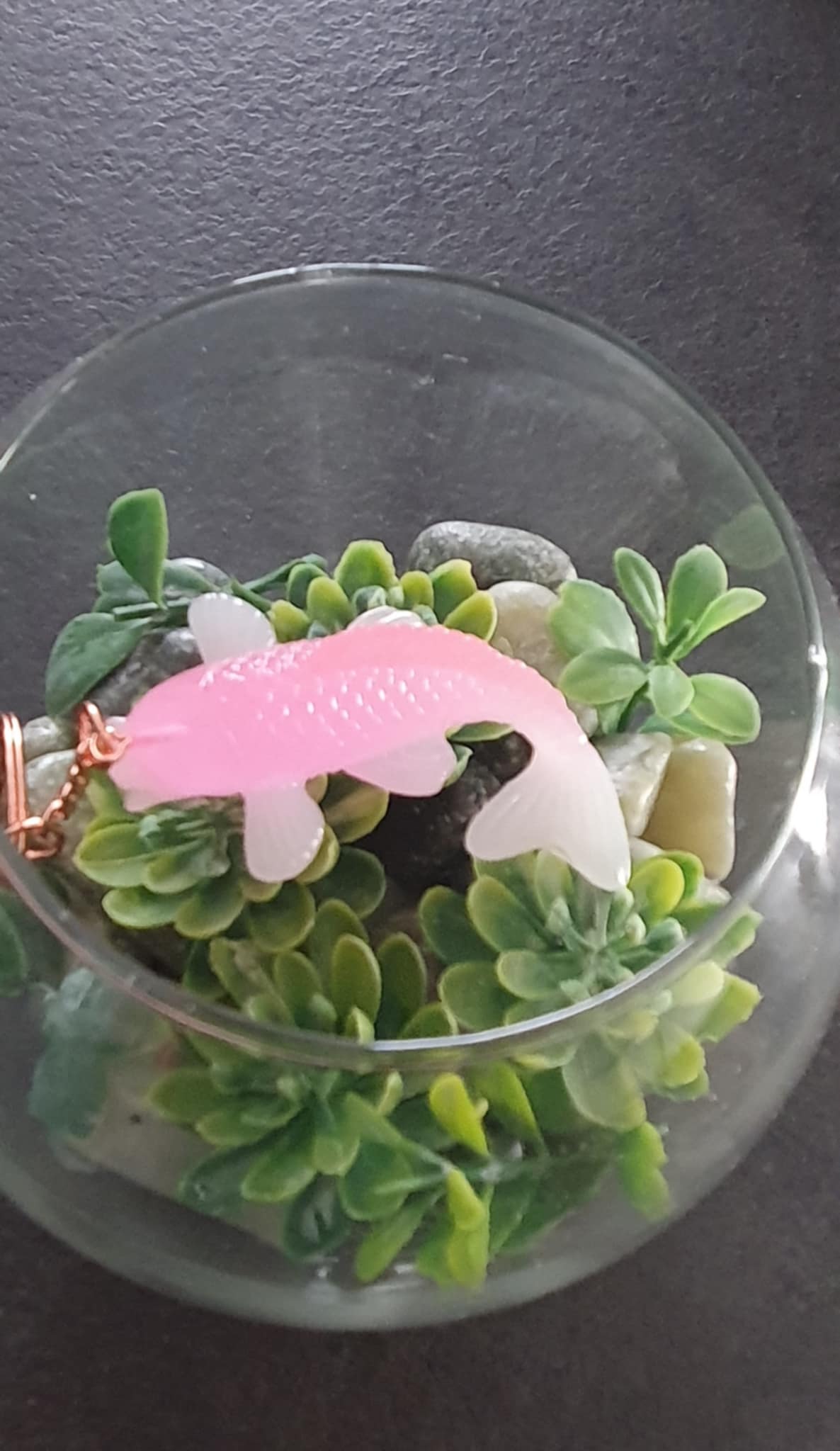 Porte-clés Carpe Koï Rose et Blanche