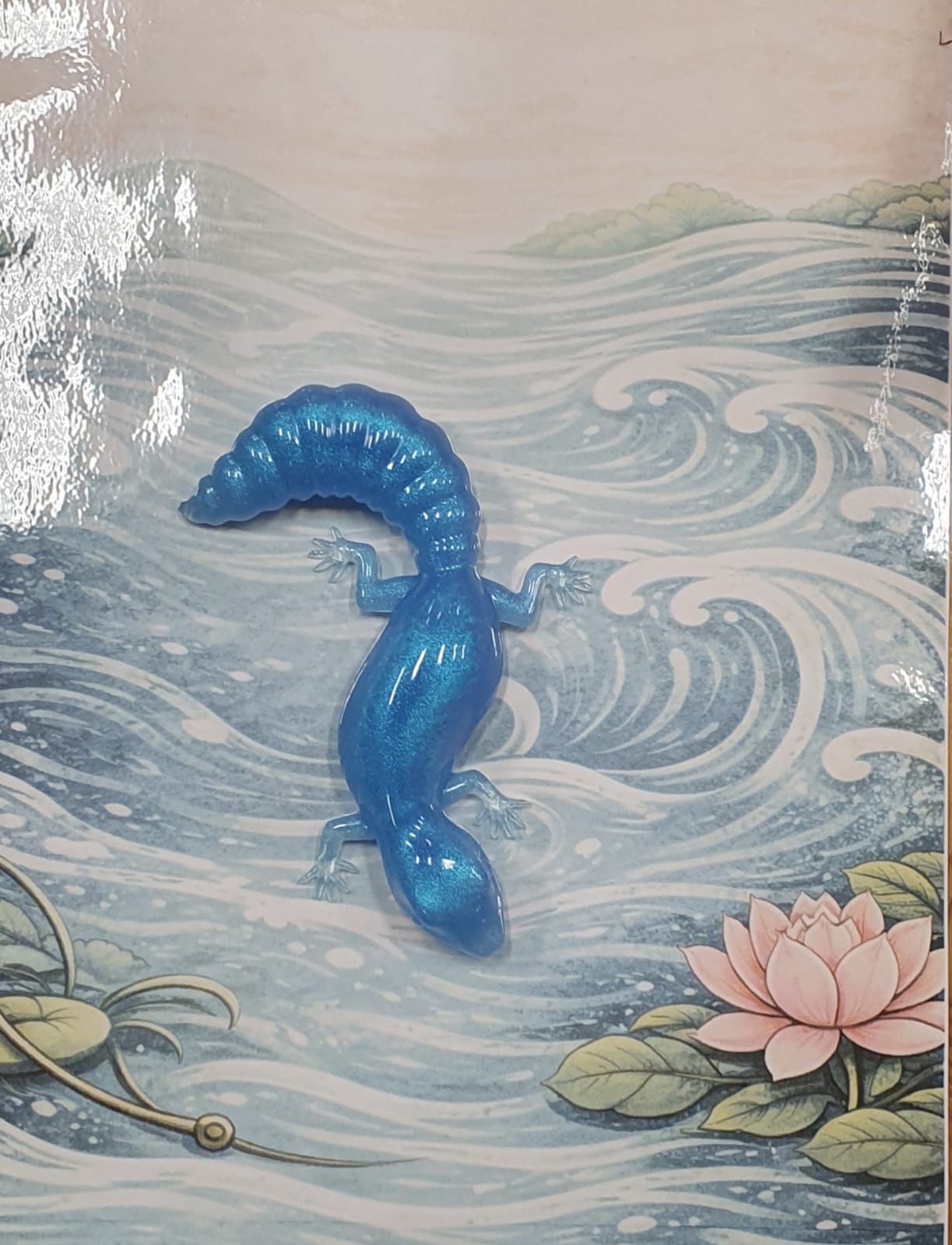 Gecko décoratif en résine