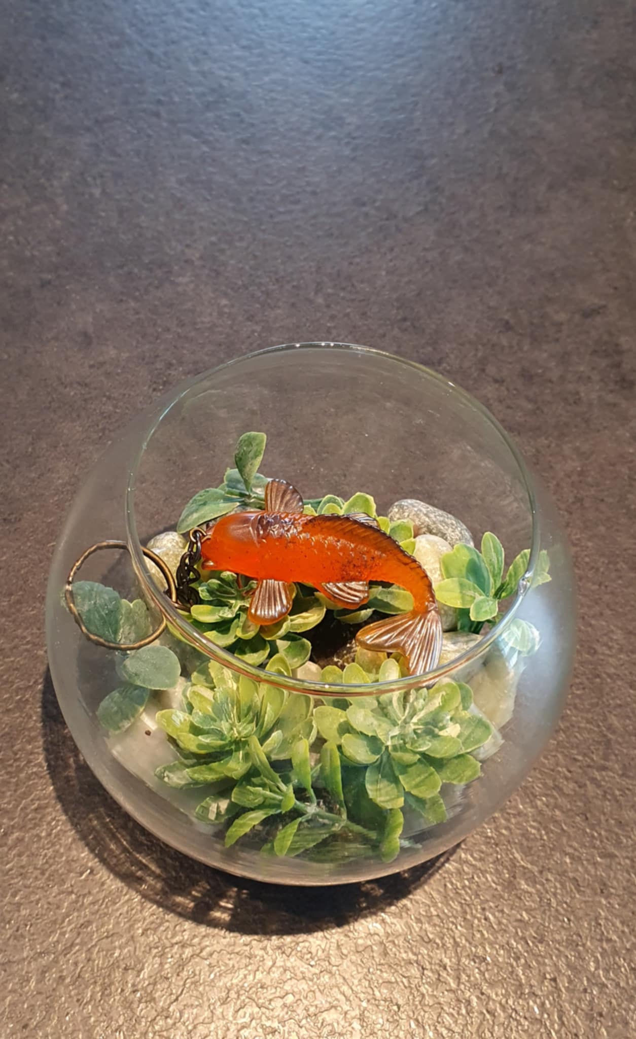 Porte-clés Carpe Koï Orange et Noire