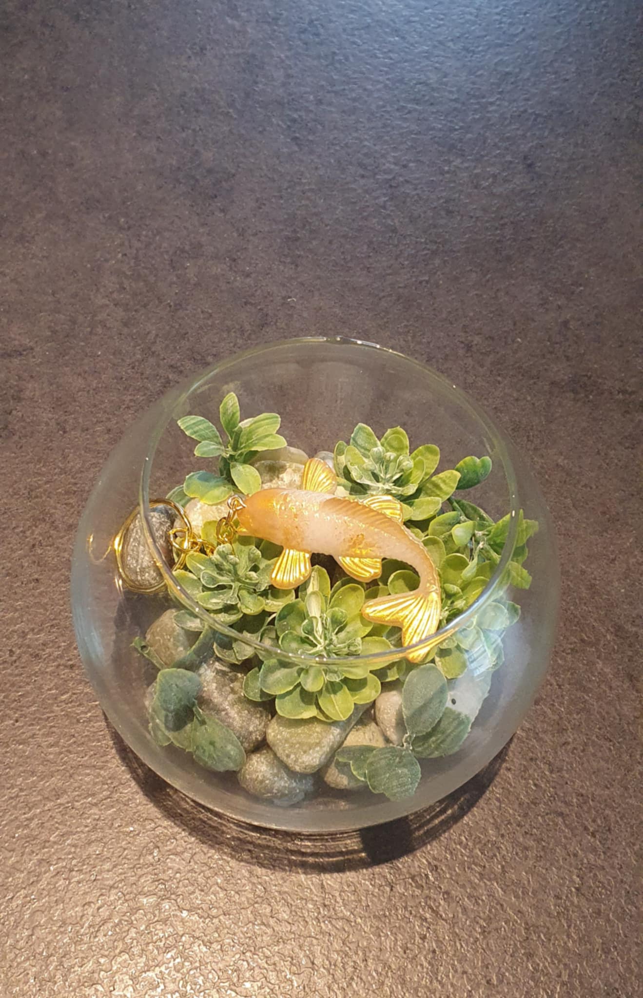 Porte-clés Carpe Koï Blanche et Dorée