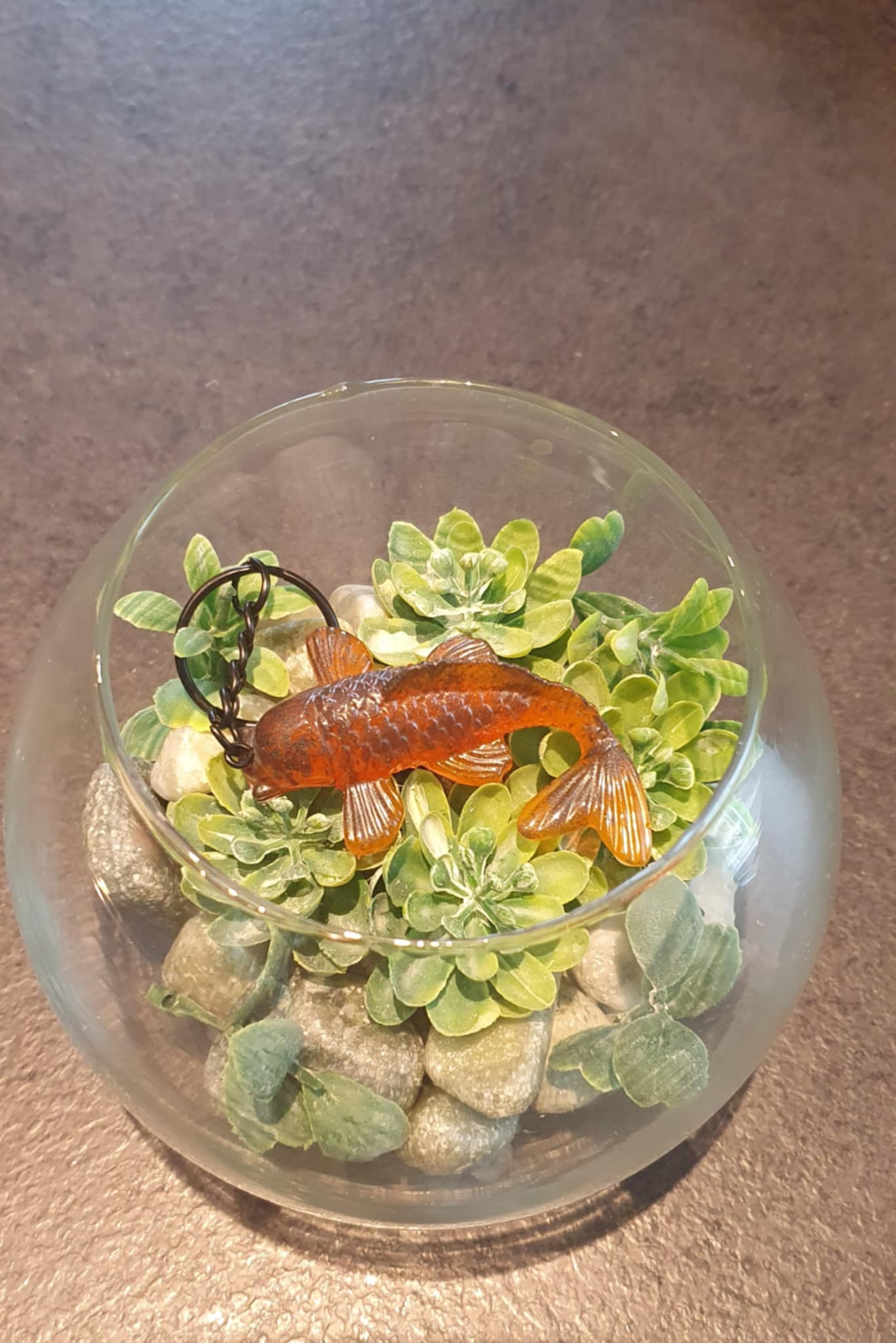 Porte-clé carpe koï Orange taches noires