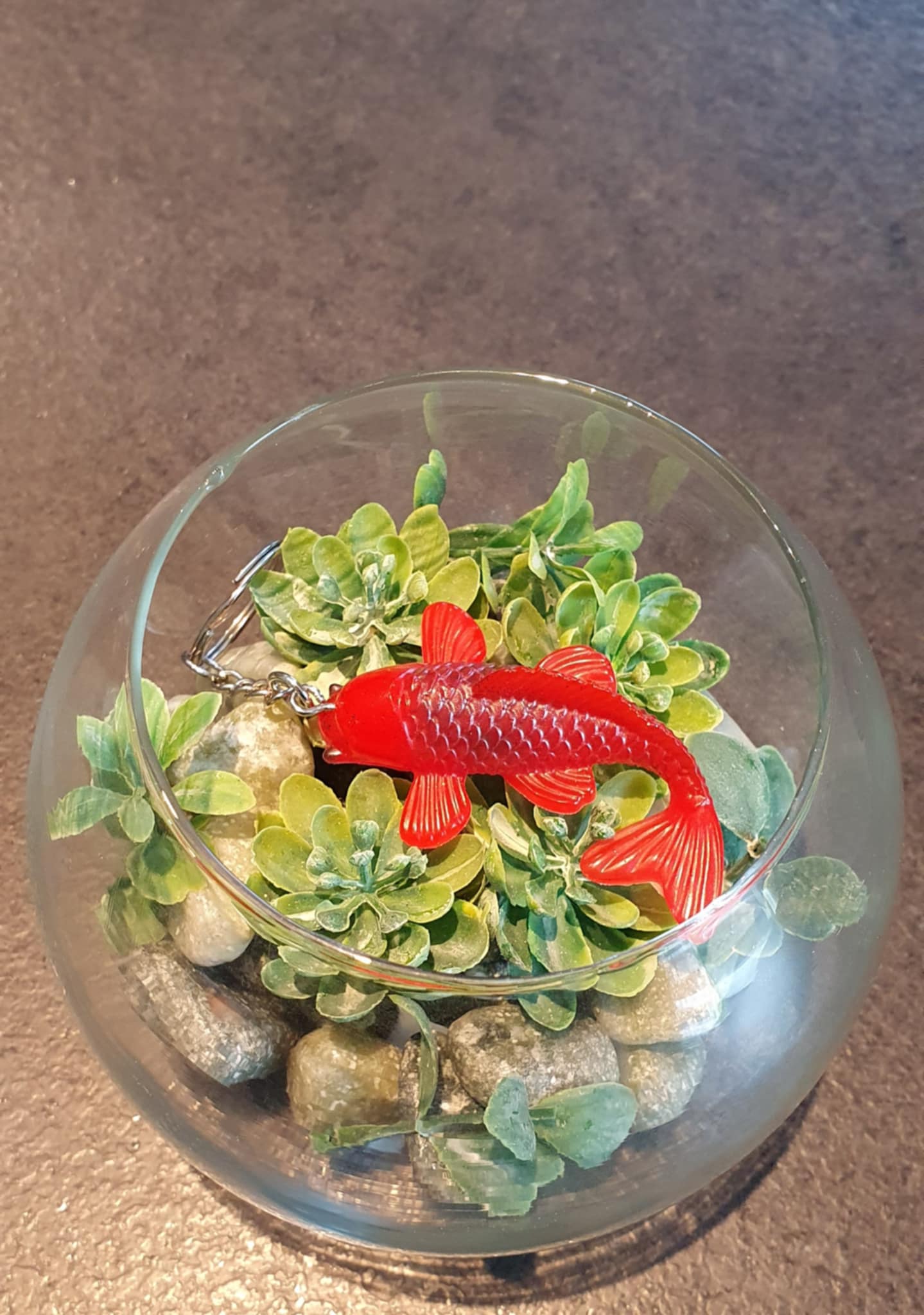 Porte-clés Carpe Koï Rouge Ombré Noir